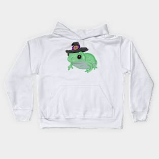 Green Witch Frog Kids Hoodie